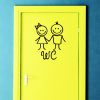 Wandtattoo Türaufkleber WC Frau und Mann Aufkleber 20 x 24 cm Auf dem Bild ist das Produkt: Wandtattoo Türaufkleber WC Frau und Mann Aufkleber 20 x 24 cm zum Preis von €9.9 abgebildet.