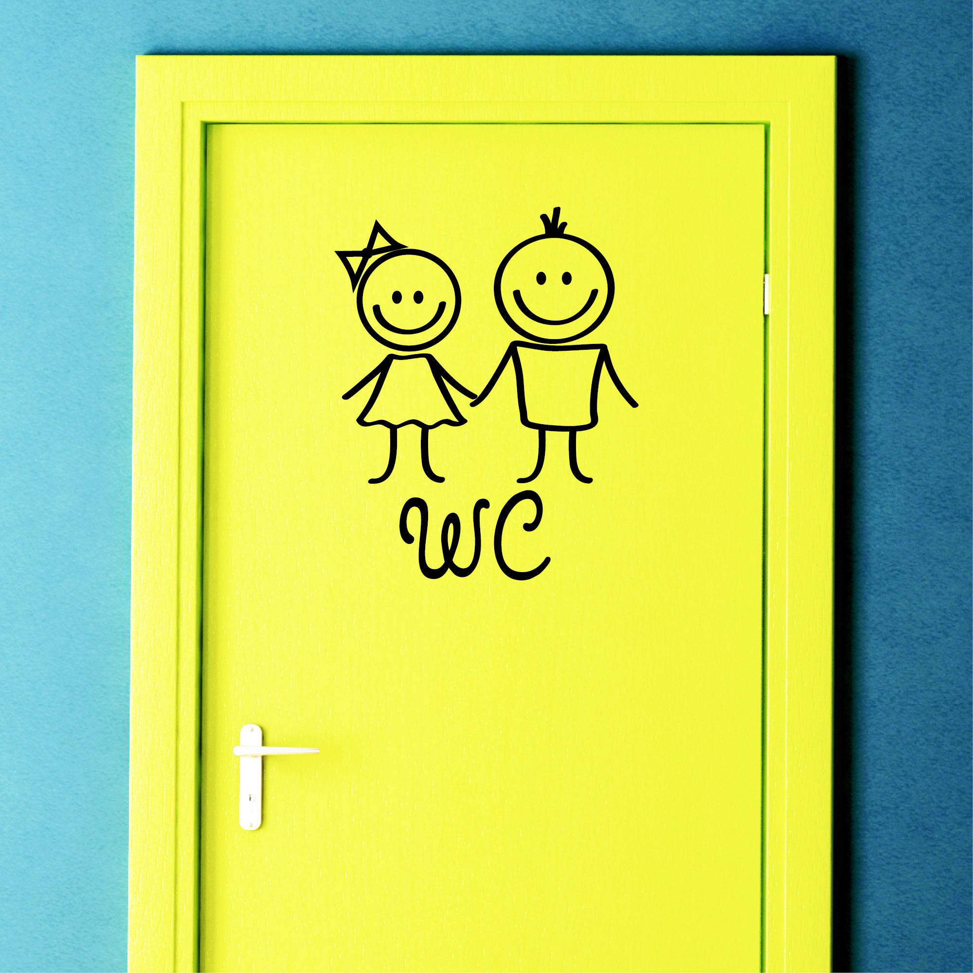 Auf dem Bild ist das Produkt: Wandtattoo Türaufkleber WC Frau und Mann Aufkleber 20 x 24 cm zum Preis von €9.9 abgebildet.