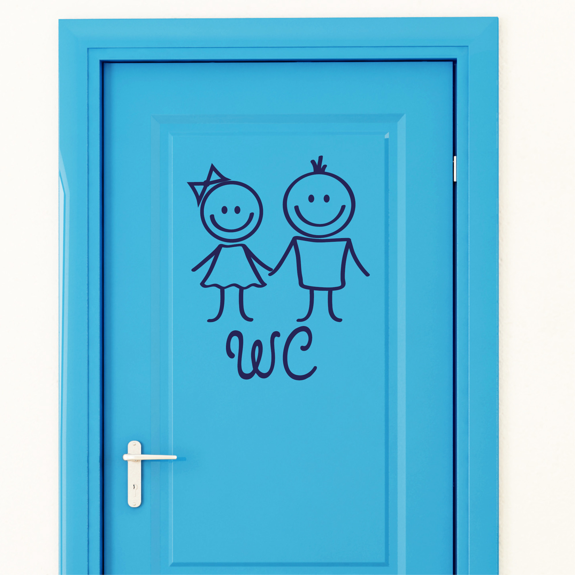 Auf dem Bild ist das Produkt: Wandtattoo Türaufkleber WC Frau und Mann Aufkleber 20 x 24 cm zum Preis von €9.9 abgebildet.