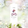 Auf dem Bild ist das Produkt: Anpassbare Kerze Mädchen auf Fahrrad personalisiert mit Namen und Datum Einschulungsgeschenk Geschenk zur Einschulung zum Preis von €6.4 abgebildet.