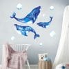 Wandtattoo Kinderzimmer aquarellierte Wale Blasen Dekoration Babyzimmer Badezimmer Auf dem Bild ist das Produkt: Wandtattoo Kinderzimmer aquarellierte Wale Blasen Dekoration Babyzimmer Badezimmer zum Preis von €29.9 abgebildet.