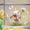 Auf dem Bild ist das Produkt: Fensterbild Frühling Ostern Hase Pusteblume Schmetterlinge Fensterdeko Kinder, Frühlingsdeko, Osterdeko zum Preis von €13.90 abgebildet.