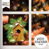 Auf dem Bild ist das Produkt: Fensterbild Weihnachten Winter Vogelhäuschen Tannenzweige Schneeflocken Fensteraufkleber zum Preis von €13.90 abgebildet.