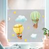Auf dem Bild ist das Produkt: Sichtschutzfolie Tiere in Heißluftballons Wolken Fensterfolie Fensterdeko Milchglasfolie Fenster Folie zum Preis von €24.9 abgebildet.