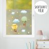 Auf dem Bild ist das Produkt: Sichtschutzfolie Tiere in Heißluftballons Wolken Fensterfolie Fensterdeko Milchglasfolie Fenster Folie zum Preis von €24.9 abgebildet.