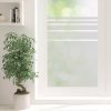 Auf dem Bild ist das Produkt: Sichtschutzfolie Wiederverwendbar waagerechte Streifen Fensterfolie Fensterdeko Milchglasfolie Sichtschutz zum Preis von €34.9 abgebildet.