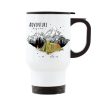 Edelstahl Thermobecher To Go mit Griff bedruckt Zelt und Berge Adventure begins Geschenk Geburtstag 390 ml Auf dem Bild ist das Produkt: Edelstahl Thermobecher To Go mit Griff bedruckt Zelt und Berge Adventure begins Geschenk Geburtstag 390 ml zum Preis von €21.9 abgebildet.