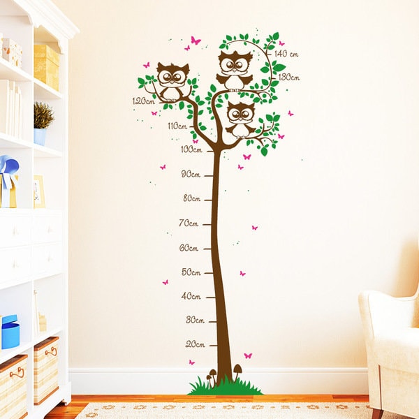 Wandtattoo Kinderzimmer Maßband Messlatte Eule Aufkleber Dekoration Babyzimmer