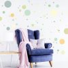 Auf dem Bild ist das Produkt: Wandtattoo Loft Wandsticker Kinderzimmer Mädchen Jungen 90 Kreise Aufkleber-Set Wand-Dekoration Pastellfarben zum Preis von €16.9 abgebildet.