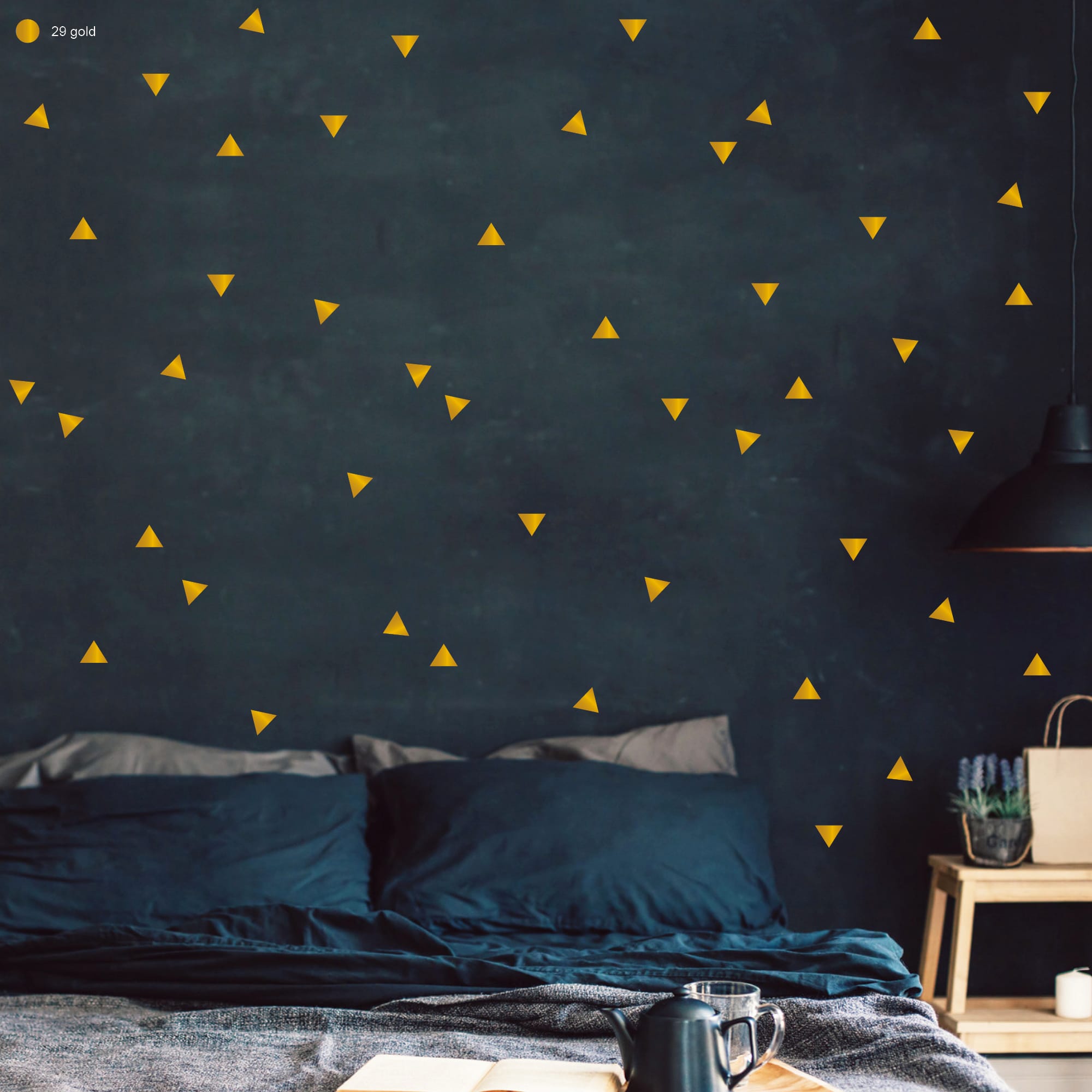 Wandtattoo Aufkleber Sticker Deko Dreiecke – 50 Stück im Set Wanddekoration