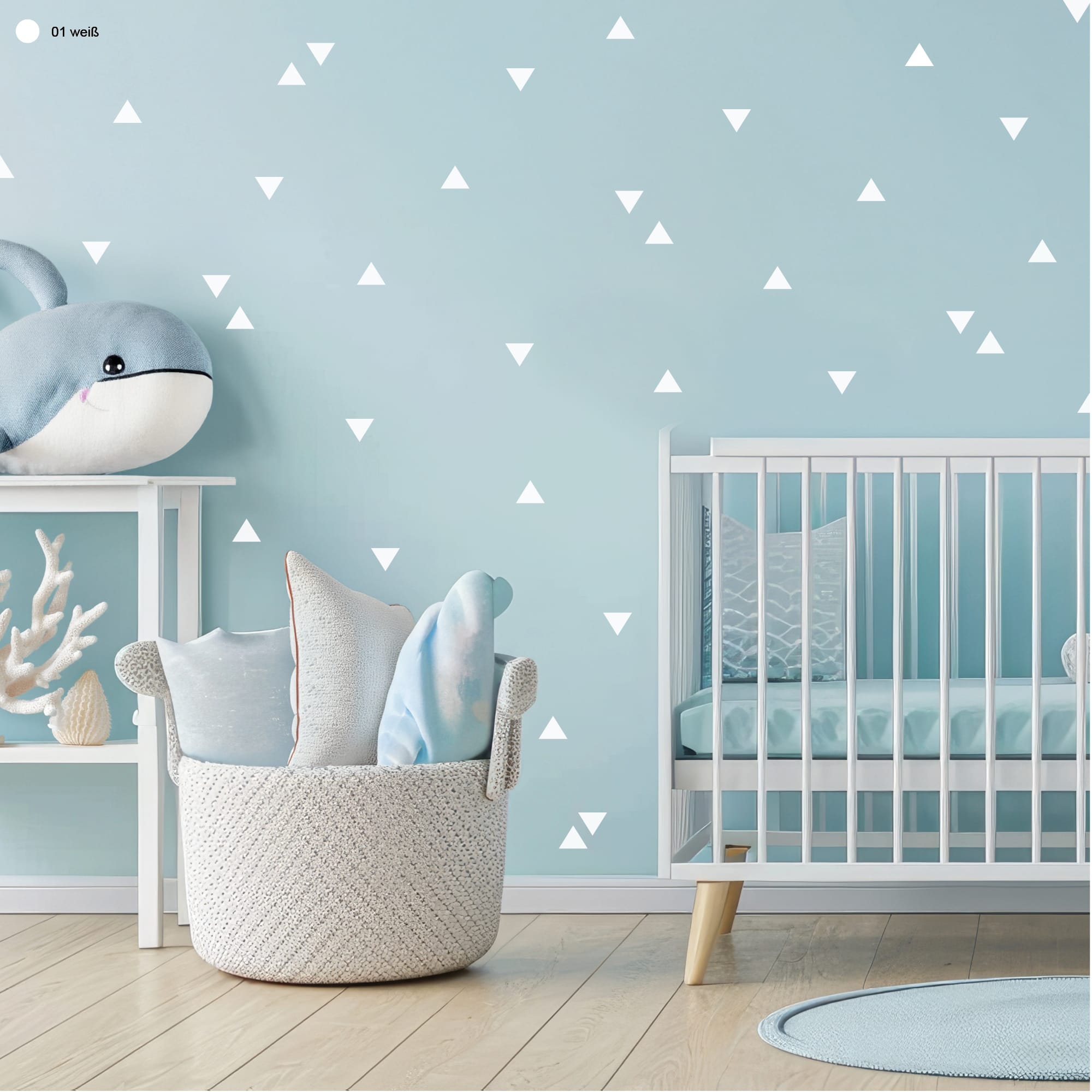 Auf dem Bild ist das Produkt: Wandtattoo Aufkleber Sticker Deko Dreiecke – 50 Stück im Set Wanddekoration zum Preis von €9.9 abgebildet.