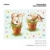Auf dem Bild ist das Produkt: Fensterbild Frühling Ostern 5 Hasen im Blumentopf mit Schmetterlingen Fensterdeko Kinderzimmer Kind Frühlingsdeko zum Preis von €18.9 abgebildet.