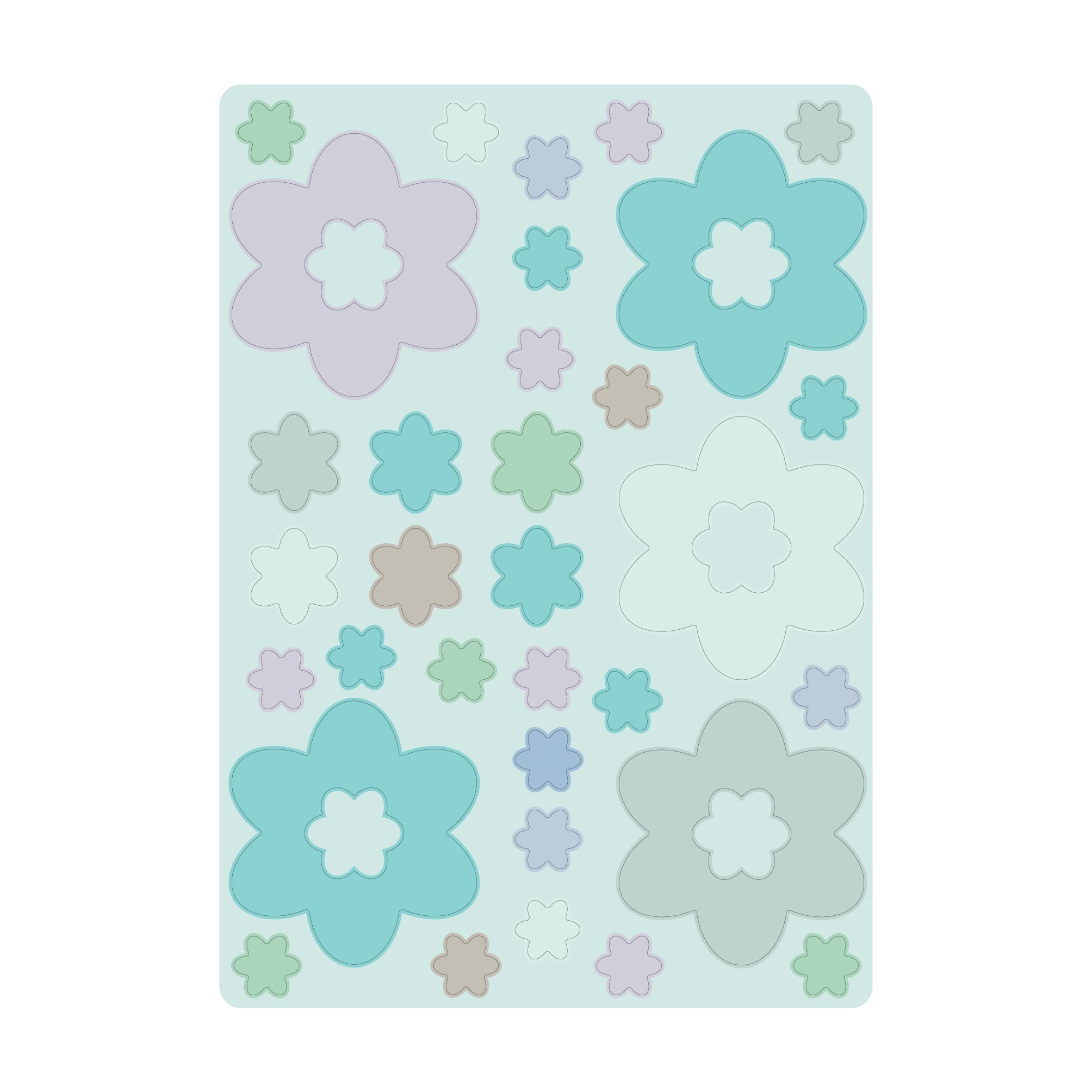 Auf dem Bild ist das Produkt: Fensterbild Frühling Blüten pastell 30teilig Pastellfarben wiederverwendbar, Dekoration Ostern Frühling zum Preis von €13.90 abgebildet.