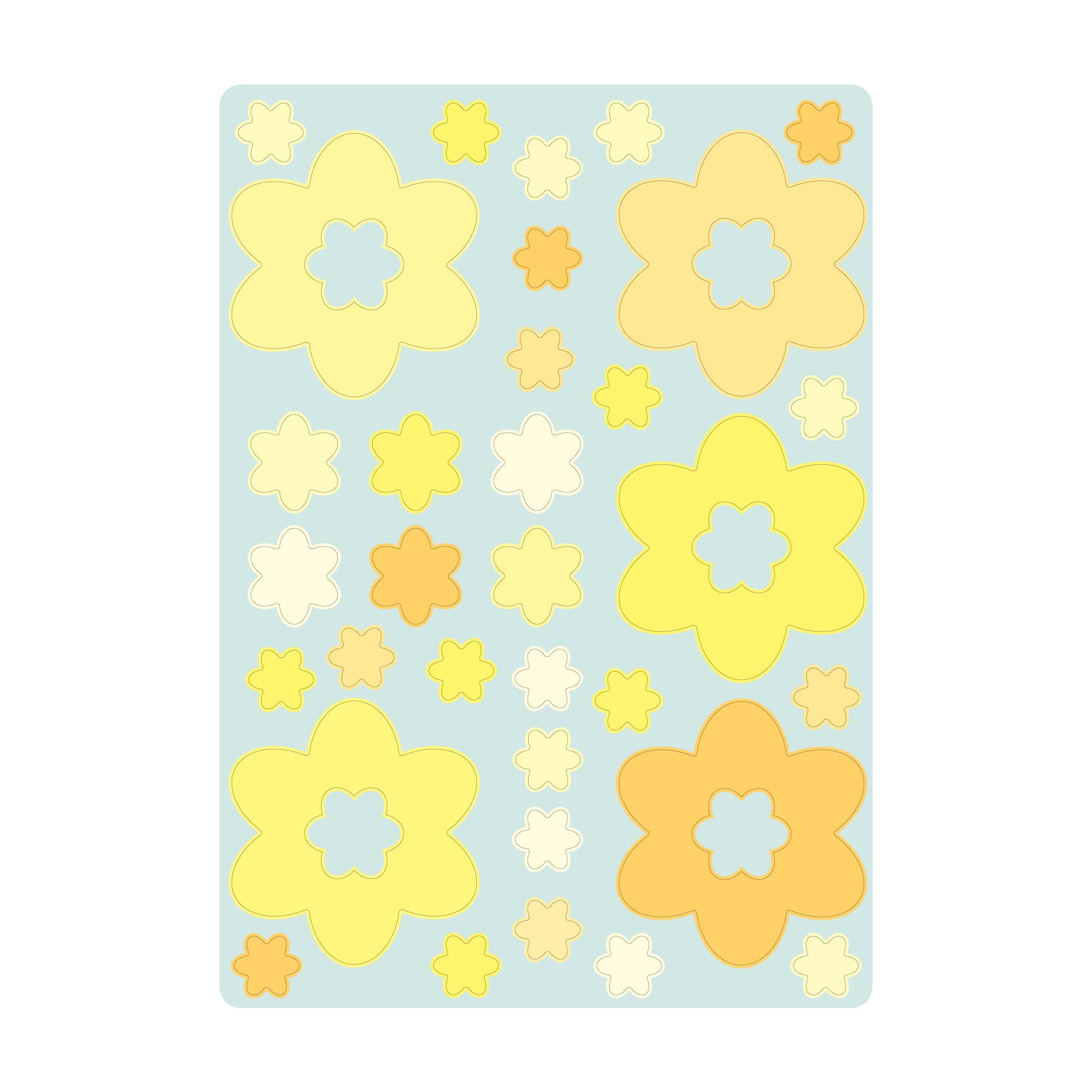 Auf dem Bild ist das Produkt: Fensterbild Frühling Blüten pastell 30teilig Pastellfarben wiederverwendbar, Dekoration Ostern Frühling zum Preis von €13.90 abgebildet.