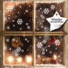 Auf dem Bild ist das Produkt: Fensterbild Weihnachten Winter XXL Schneeflocken 120 Aufkleber im Set Winterdekoration Fensteraufkleber zum Preis von €17.90 abgebildet.