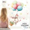 Auf dem Bild ist das Produkt: Fensterbild Frühling Ostern Maus Luftballons Schmetterlinge Fensterdeko Kinderzimmer Kind, Osterdeko Frühlingsdeko zum Preis von €13.90 abgebildet.