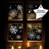 Auf dem Bild ist das Produkt: Fensterbild Weihnachten Winter Filigrane Schneeflocken im Set Fensteraufkleber Wiederverwendbar zum Preis von €13.90 abgebildet.