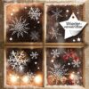 Auf dem Bild ist das Produkt: Fensterbild Weihnachten Winter Filigrane Schneeflocken im Set Fensteraufkleber Wiederverwendbar zum Preis von €13.90 abgebildet.