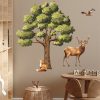 Auf dem Bild ist das Produkt: Wandtattoo Kinderzimmer Eiche mit Hirsch Fuchs und Vögeln Dekoration Babyzimmer Tiere Natur zum Preis von €45.9 abgebildet.