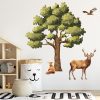 Auf dem Bild ist das Produkt: Wandtattoo Kinderzimmer Eiche mit Hirsch Fuchs und Vögeln Dekoration Babyzimmer Tiere Natur zum Preis von €45.9 abgebildet.