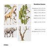 Auf dem Bild ist das Produkt: Wandtattoo Kinderzimmer Savanne mit Bäumen Elefant Giraffe und Vögeln Dekoration Babyzimmer Tiere Natur zum Preis von €49.9 abgebildet.