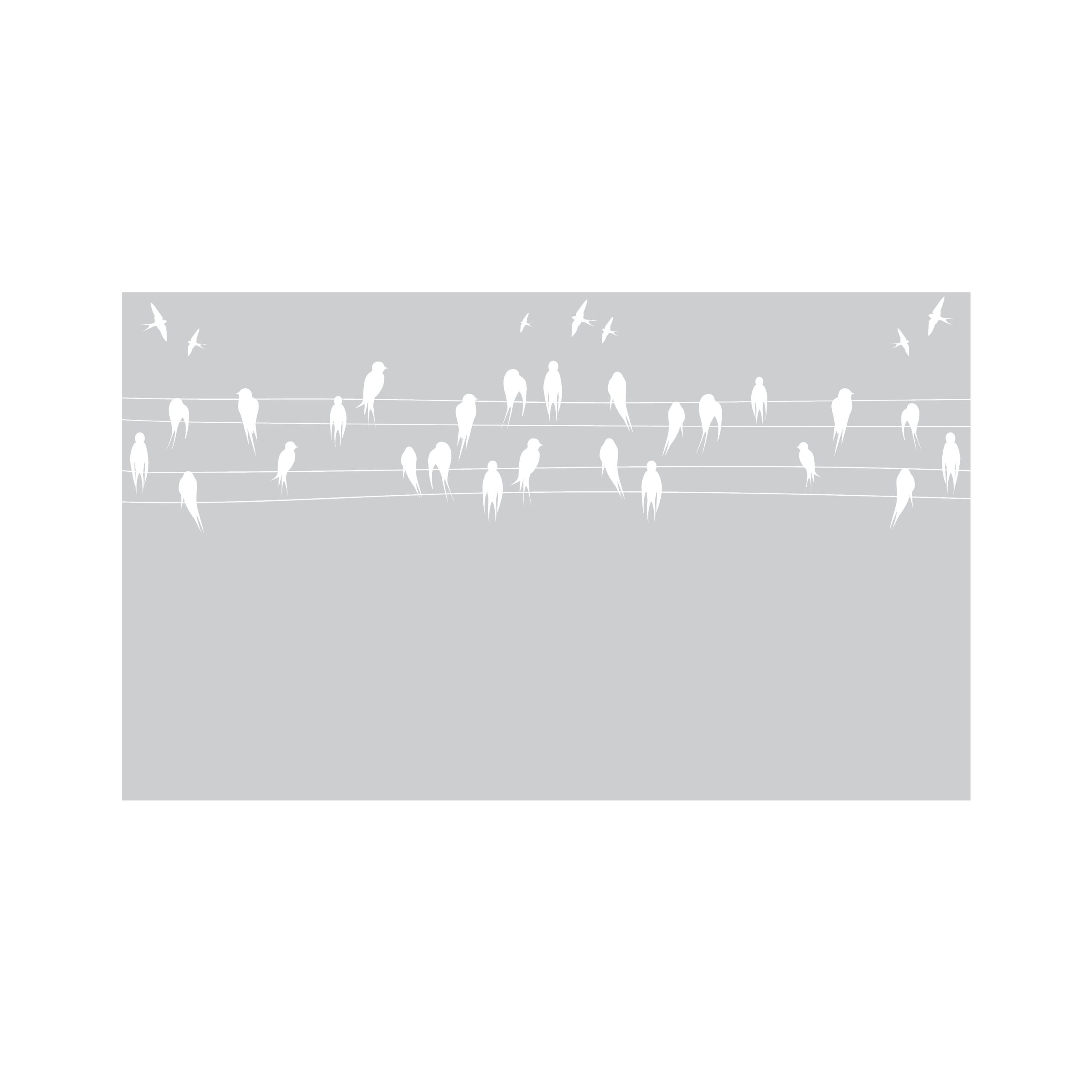 Auf dem Bild ist das Produkt: Sichtschutzfolie Fenster Vögel Leitung Fensterfolie Fensterdeko Milchglasfolie zum Preis von €24.9 abgebildet.