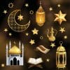 Auf dem Bild ist das Produkt: Fensterbild Ramadan Glaube Fastenmonat Set Sterne Laternen Moschee Gebetsteppich Heilig Fensteraufkleber, Dekoration Religion zum Preis von €14.9 abgebildet.