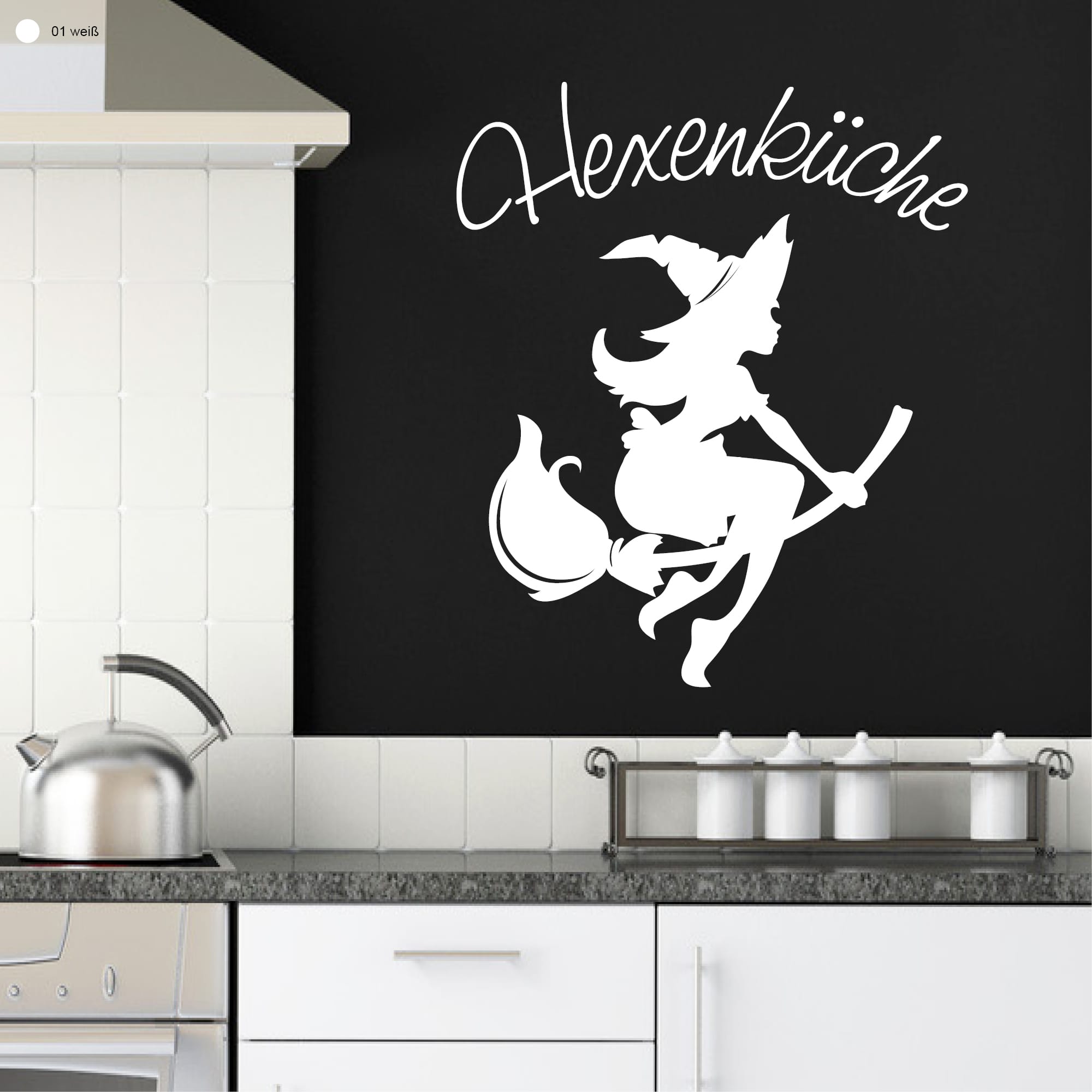 Wandtattoo Wandbild Hexenküche, Aufkleber für die Küche, Wanddekoration
