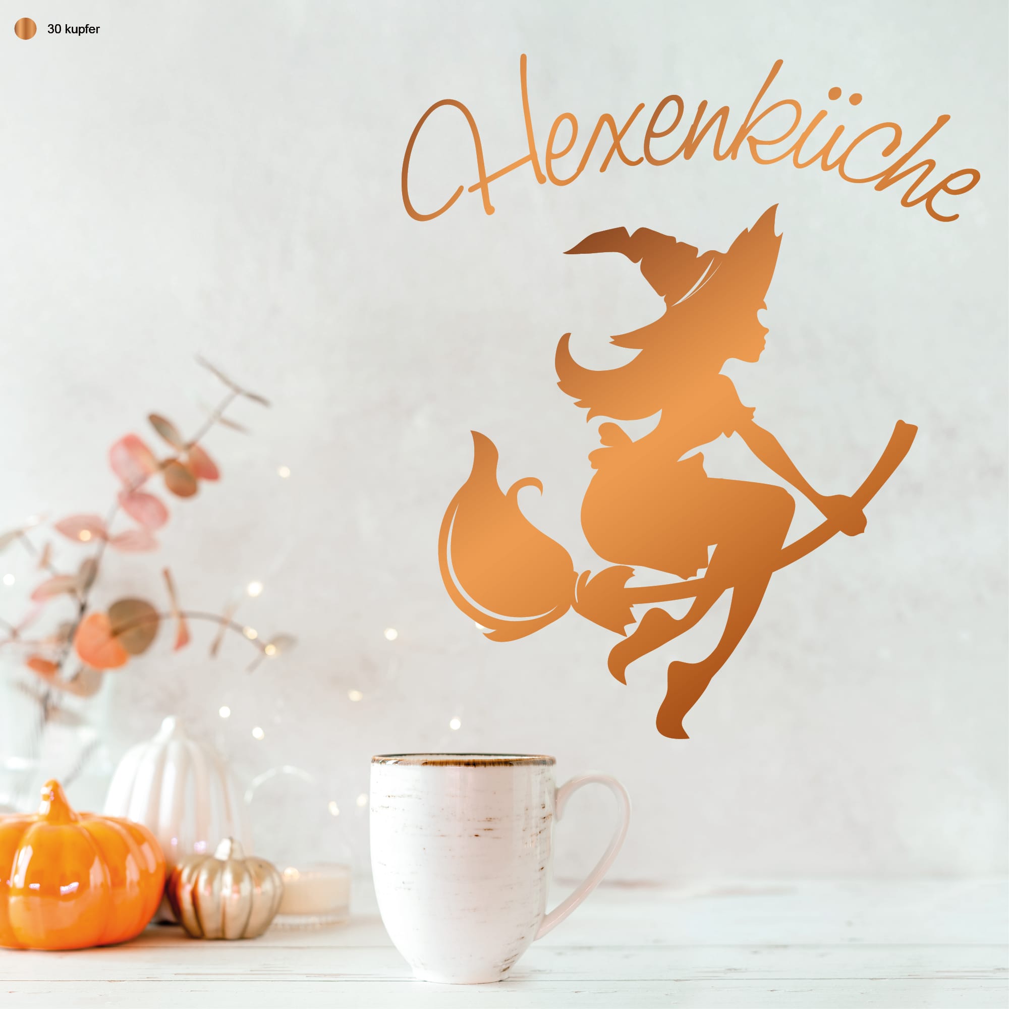 Auf dem Bild ist das Produkt: Wandtattoo Wandbild Hexenküche, Aufkleber für die Küche, Wanddekoration zum Preis von €16.9 abgebildet.