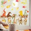 Auf dem Bild ist das Produkt: Fensteraufkleber Herbst Mäuse mit Blättern und Kürbis herbstlicher Fensteraufkleber Fensterdeko zum Preis von €14.9 abgebildet.