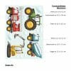 Auf dem Bild ist das Produkt: Fensterbild Frühling Baumaschinen Bagger Trecker Feuerwehrauto Betonmischer Fensterdeko Kinderzimmer Kind zum Preis von €13.9 abgebildet.