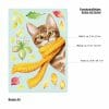 Auf dem Bild ist das Produkt: Fensterbild Herbst reinschauende Katze Schal bunte Blätter herbstlicher Fensteraufkleber Fensterdeko zum Preis von €13.90 abgebildet.