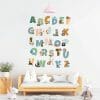 Auf dem Bild ist das Produkt: Wandtattoo Kinderzimmer Alphabet und Tiere Dekoration Kinderzimmer Folie für die Wand zum Preis von €44.9 abgebildet.