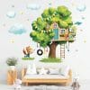 Auf dem Bild ist das Produkt: Wandtattoo Kinderzimmer Baumhaus Fuchs Tierfreunde bunt Dekoration Babyzimmer zum Preis von €19.9 abgebildet.