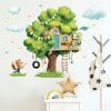 Auf dem Bild ist das Produkt: Wandtattoo Kinderzimmer Baumhaus Fuchs Tierfreunde bunt Dekoration Babyzimmer zum Preis von €19.9 abgebildet.