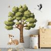 Auf dem Bild ist das Produkt: Wandtattoo Kinderzimmer Eiche mit Reh Rehkitz Eichhörnchen und Storch Dekoration Babyzimmer Tiere Natur zum Preis von €45.9 abgebildet.