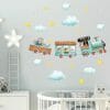 Auf dem Bild ist das Produkt: Wandtattoo Kinderzimmer Eisenbahn Tierfreunde bunt Dekoration Babyzimmer Zug Tiere zum Preis von €19.9 abgebildet.