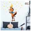 Auf dem Bild ist das Produkt: Wandtattoo Kinderzimmer Fuchs Leiter Mond Sterne bunt Dekoration Babyzimmer, Geschenk zur Geburt zum Preis von €29.9 abgebildet.