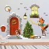Auf dem Bild ist das Produkt: Wandtattoo Kinderzimmer Fuchs und Mäusetür weihnachtlich bunt Dekoration Babyzimmer zum Preis von €19.9 abgebildet.