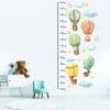 Auf dem Bild ist das Produkt: Wandtattoo Kinderzimmer Messlatte Heißluftballons Tiere 40 – 180 cm Dekoration Babyzimmer Kinderzimmer zum Preis von €29.9 abgebildet.