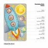 Auf dem Bild ist das Produkt: Wandtattoo Kinderzimmer Rakete mit Tieren mit Mond und Sternen Dekoration Babyzimmer zum Preis von €39.9 abgebildet.