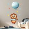 Auf dem Bild ist das Produkt: Wandtattoo Kinderzimmer bunt Löwe Luftballon Sterne Dekoration Babyzimmer zum Preis von €26.9 abgebildet.
