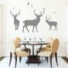 Auf dem Bild ist das Produkt: Wandtattoo Wandbild Drei Hirsche mit Vögeln, Dekoration, Zimmergestaltung zum Preis von €13.9 abgebildet.