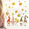 Fensterbild Herbst niedliche Zwerge mit Blättern herbstliche Fensteraufkleber Fensterdeko Deko Auf dem Bild ist das Produkt: Fensterbild Herbst niedliche Zwerge mit Blättern herbstliche Fensteraufkleber Fensterdeko Deko zum Preis von €13.90 abgebildet.