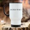 Edelstahl Thermobecher To Go bedruckt mit Spruch Ein Lächeln für dich Kaffeebecher 390 ml mit Griff Auf dem Bild ist das Produkt: Edelstahl Thermobecher To Go bedruckt mit Spruch Ein Lächeln für dich Kaffeebecher 390 ml mit Griff zum Preis von €21.9 abgebildet.