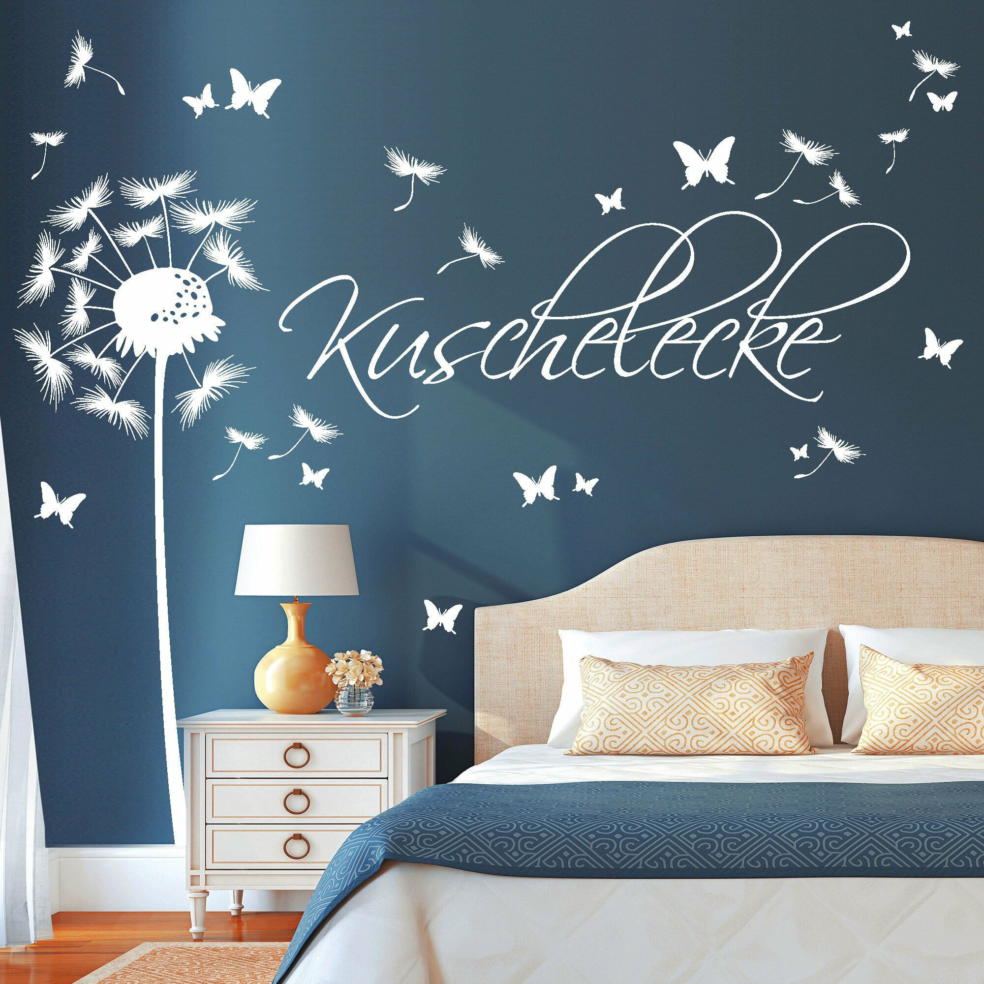 Wandtattoo Pusteblume Kuschelecke Schmetterling Dekoration Gestaltung Wohnung