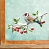 Fensterbild Winter Vogel Stieglitz Wiederverwendbar Wintermotiv Weihnachtsdekoration Fensteraufkleber Auf dem Bild ist das Produkt: Fensterbild Winter Vogel Stieglitz Wiederverwendbar Wintermotiv Weihnachtsdekoration Fensteraufkleber zum Preis von €13.90 abgebildet.