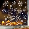 Auf dem Bild ist das Produkt: Fensterbild Weihnachten Winter Elch Schneeflocken WIEDERVERWENDBAR Fensterfolie Kinderzimmer weiß zum Preis von €17.90 abgebildet.