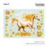 Auf dem Bild ist das Produkt: Fensterbild Pferd Herbst Galopp Blätter Herbstblätter bunt farbig wiederverwendbare Fensteraufkleber zum Preis von €13.90 abgebildet.