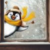 Fensterbild Pinguin hineinschauend Winter Fenster mit Schneeflocken Adventsdeko wiederverwendbar Auf dem Bild ist das Produkt: Fensterbild Pinguin hineinschauend Winter Fenster mit Schneeflocken Adventsdeko wiederverwendbar zum Preis von €13.90 abgebildet.